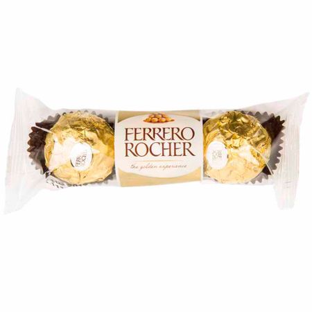 Bombon FERRERO ROCHER Chocolate y Avellanas Paquete 3un